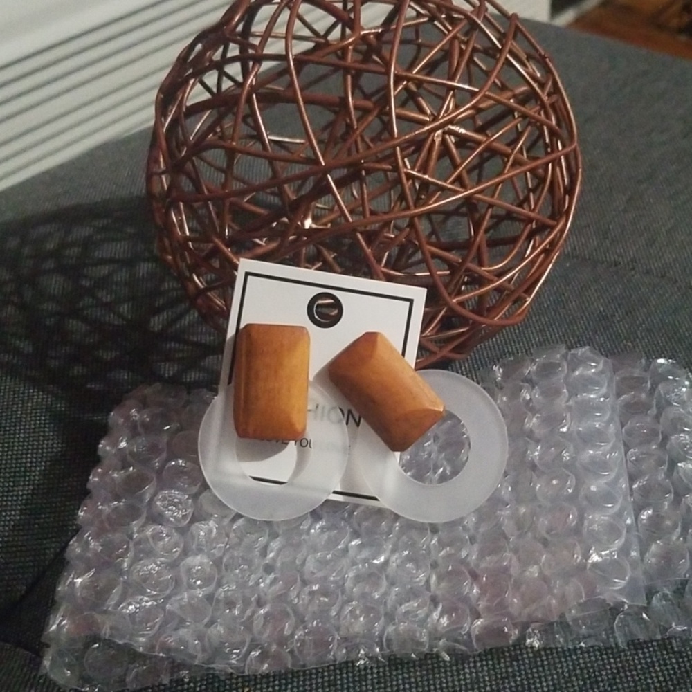 Airily and wood earrings